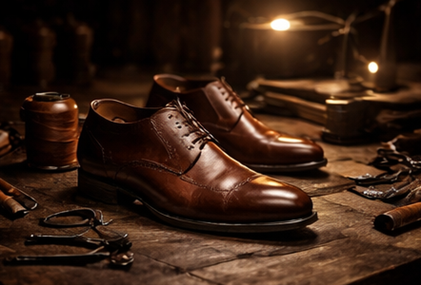 Premium leather footwear presentation at Carryo